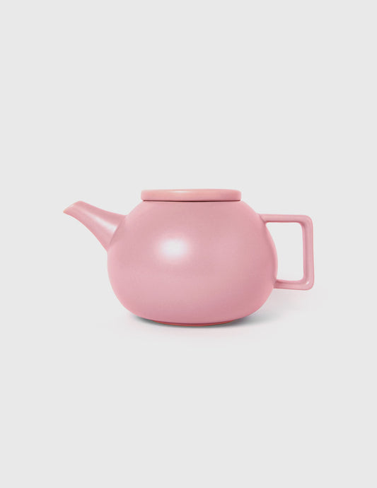 Pink porcelain teapot